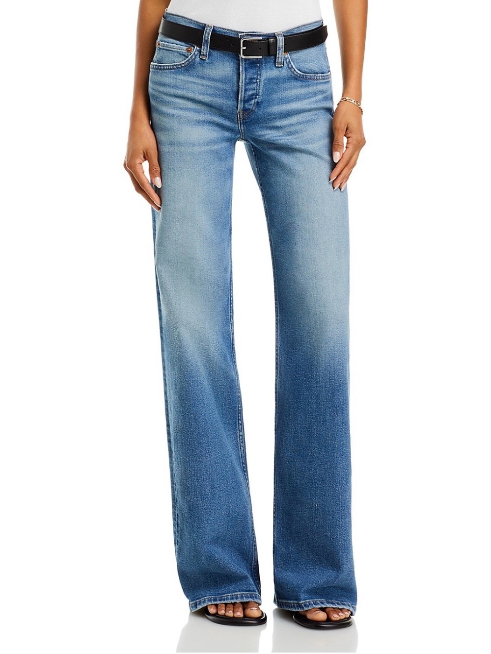 Re/Done Low Rise Wide Leg Size-26 Color-West Coast Fade